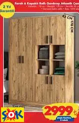 FARAH 6 KAPAKLI RAFLI GARDIROP ATLANTİK ÇAM